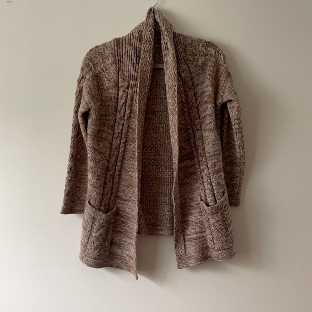 Multi colors of red white burgundy cardigan